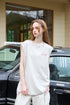 Handwritten Font Outer Wear Sleeveless Drop Shoulder Vest Unisex T-shirt